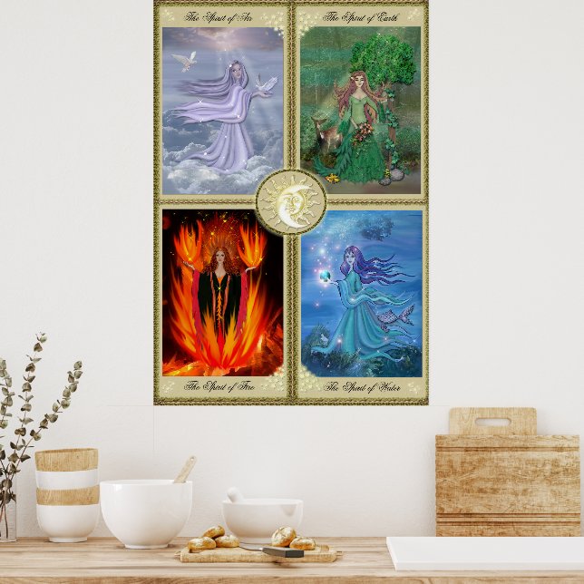 Four Elements Poster (Kitchen)