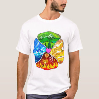 Four Elements T-Shirt Designed by Oberon Zell
