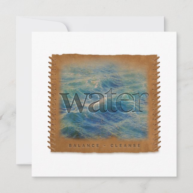 Four Elements - WATER - Personalized Notecard (Front)