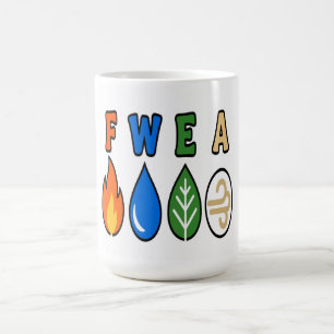 Four Elements Yellow Typography - Nature Energy Mi Coffee Mug