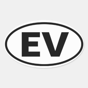 FOUR Elysian Valley "EV" Oval Sticker