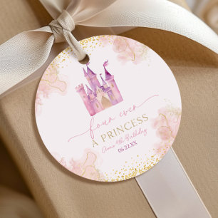 Four Ever A Princess Castle 4th Birthday Party Favour Tags