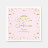 Four Ever a Princess Gold Princess 4th Birthday