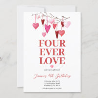 Four Ever Loved Valentine's Birthday Heart Balloon