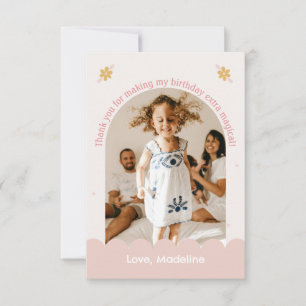 Four Ever Magical Unicorn Photo Thank You Card