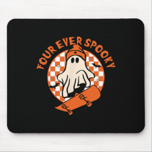 Four Ever Spooky 4th Birthday Halloween Skateboard Mouse Pad