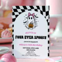 Four Ever Spooky Bow Ghost 4th Birthday Party