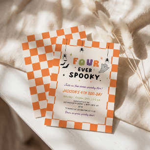 Four-ever Spooky Colourful Birthday Invitation