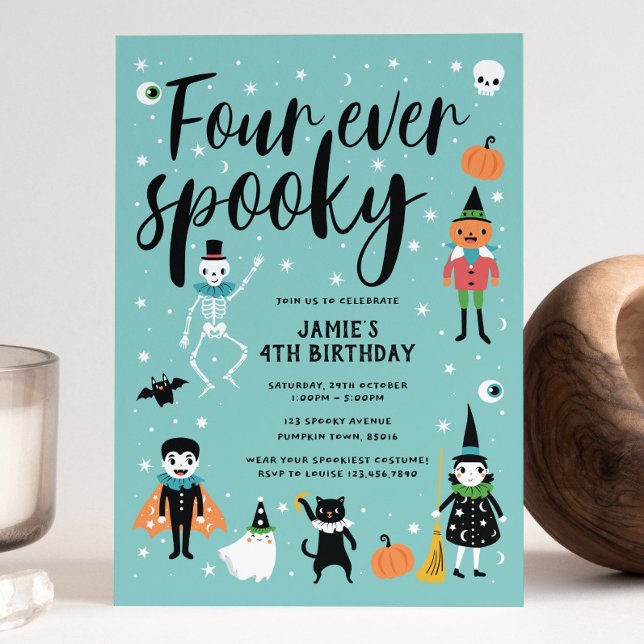 Four Ever Spooky Halloween Invitation (Creator Uploaded)