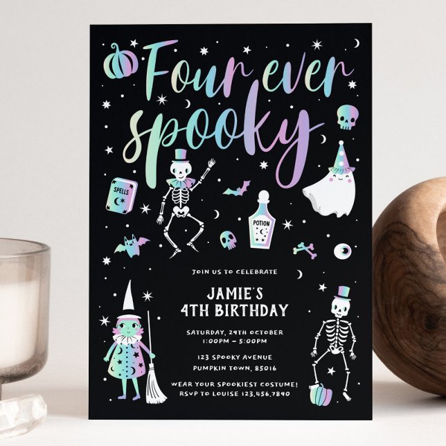 Four Ever Spooky Halloween Invitation (Creator Uploaded)