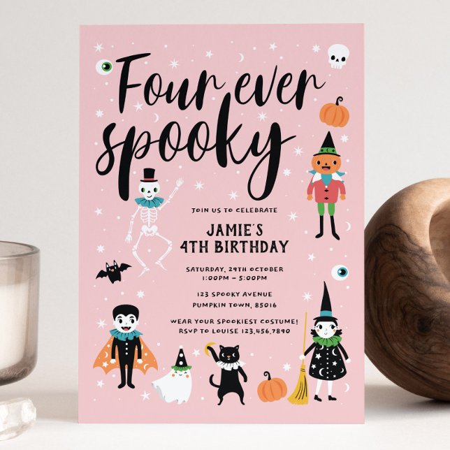 Four Ever Spooky Halloween Invitation (Creator Uploaded)