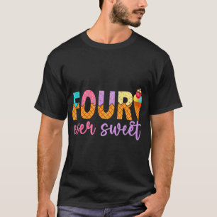 Four Ever Sweet Graphic Ice Cream Birthday T-Shirt