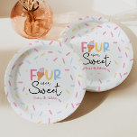 Four Ever Sweet Ice Cream 4th Birthday Party Paper Plate<br><div class="desc">These are Four Ever Sweet Ice Cream First 4th Birthday Party Paper Plates!</div>
