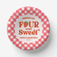 Four Ever Sweet Strawberry 4th Birthday Party