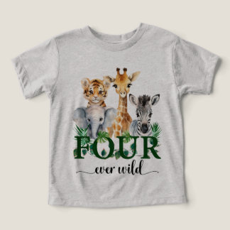 Four Ever Wild Safari Jungle Animals Kids Birthday
