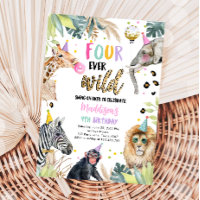 Four Ever Wild Safari Party Animals 4th Birthday