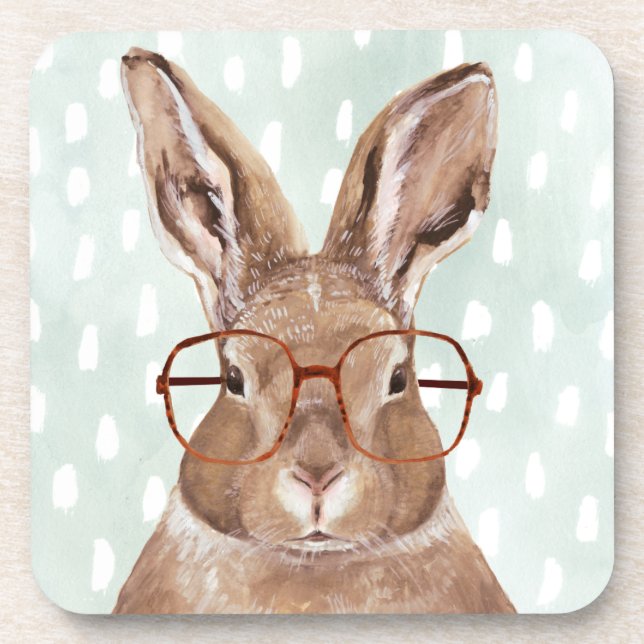 Four-Eyed Forester | Bunny Rabbit Coaster (Front)