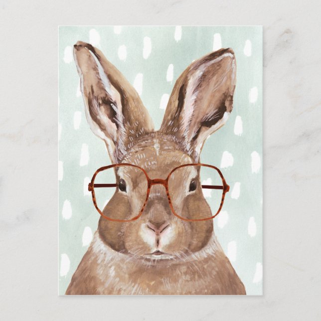 Four-Eyed Forester | Bunny Rabbit Postcard (Front)