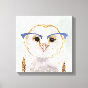 Four-Eyed Forester   Wise Owl Canvas Print