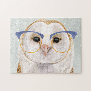 Four-Eyed Forester   Wise Owl Jigsaw Puzzle