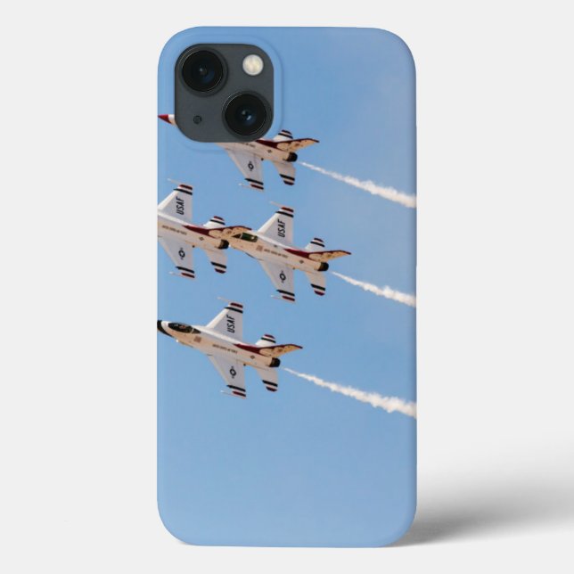 Four F-16 Thunderbirds fly in close formation Case-Mate iPhone Case (Back)