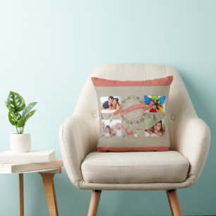 Four Family PHOTOS Have A Merry Little Christmas Cushion