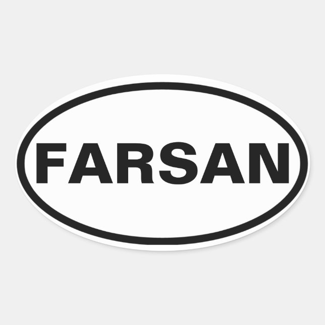 FOUR Farsan Oval Sticker (Front)