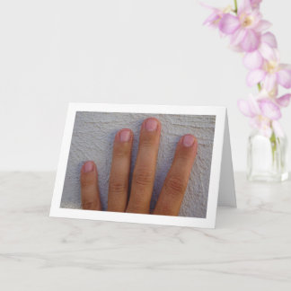 Four Fingers on Wall Card