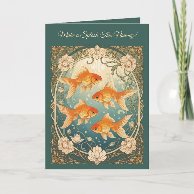 Four Fish of Nowruz Card (Front)
