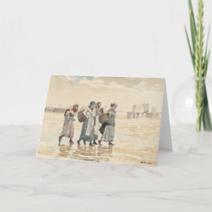 Four Fishwives on the Beach   Winslow Homer Card