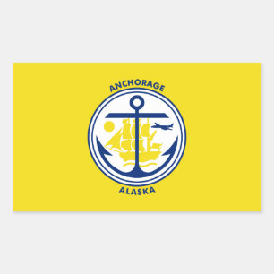 FOUR Flag of Anchorage Rectangular Sticker