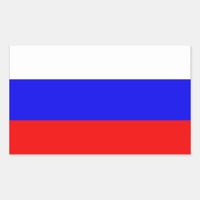 FOUR Flag of Russia Rectangular Sticker (Front)