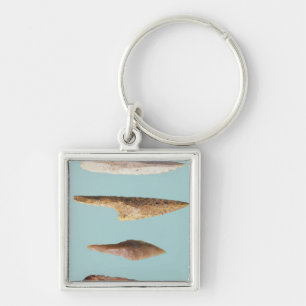 Four Flint Tools Key Ring