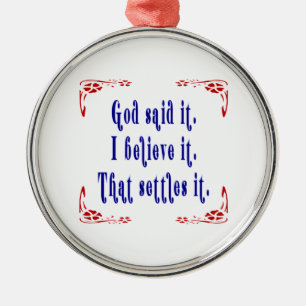 Four Flowers God Said Metal Tree Decoration