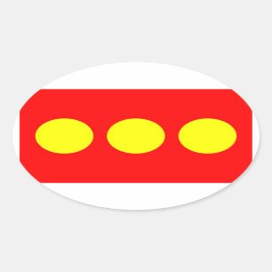 FOUR Freetown Christiania Flag Oval Sticker