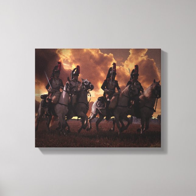 Four French Cuirassiers Canvas Print (Front)