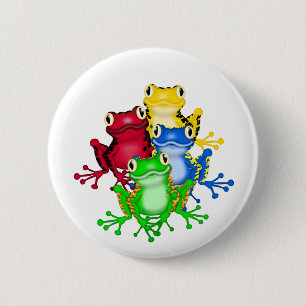 Four Frogs Tshirts and Gifts 6 Cm Round Badge