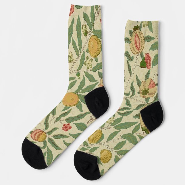 Four Fruit Pattern, William Morris Socks (Left)