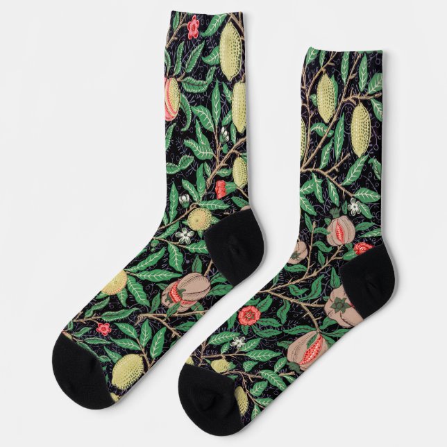 Four Fruit Pattern, William Morris Socks (Left)