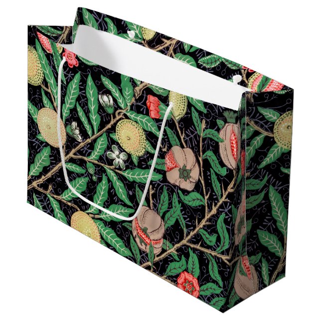 Four Fruit, William Morris Large Gift Bag (Front Angled)