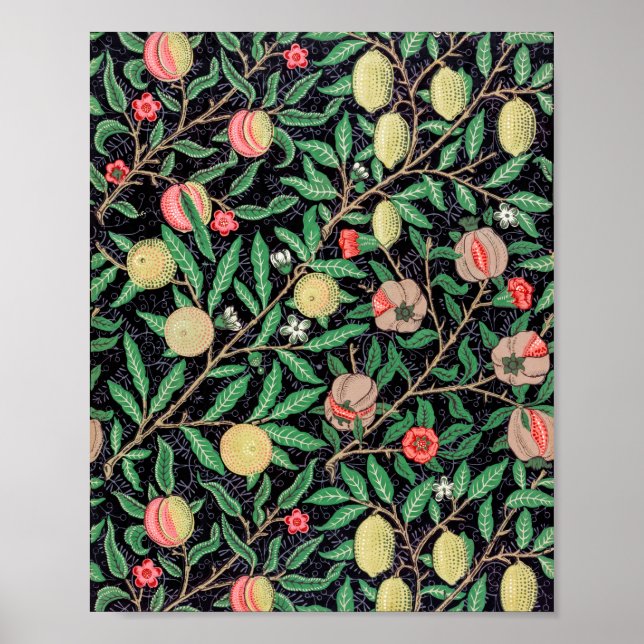 Four Fruit, William Morris Poster (Front)