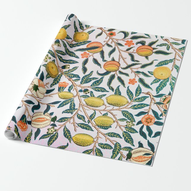 Four Fruit, William Morris Wrapping Paper (Unrolled)