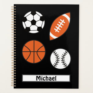 Four Funny Sports Balls Planner