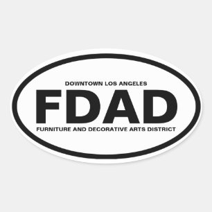 FOUR Furniture & Decorative Arts District "FDAD" Oval Sticker