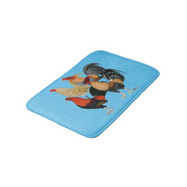 Four Gamecocks Bath Mat (Angled)