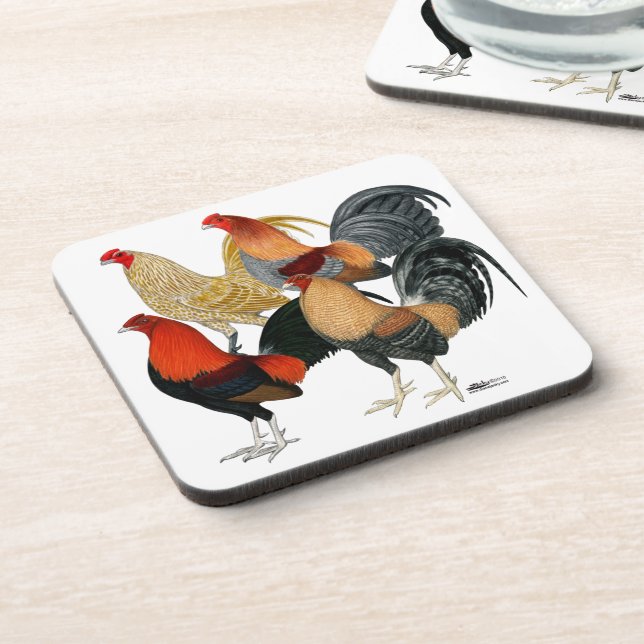 Four Gamecocks Coaster (Left Side)