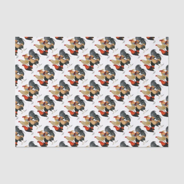 Four Gamecocks Tissue Paper (Front)