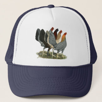 Four Gamefowl Hens Trucker Hat