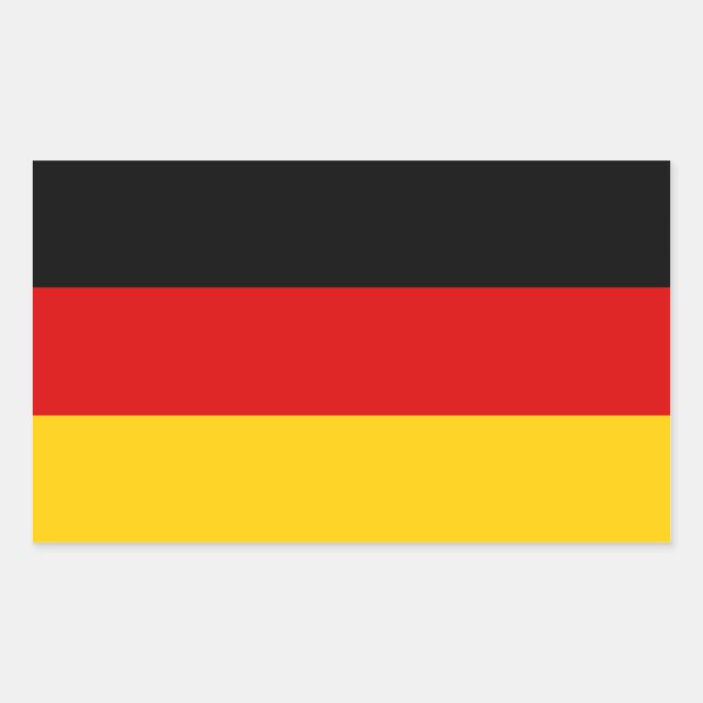 FOUR Germany Tricolor Rectangular Sticker (Front)
