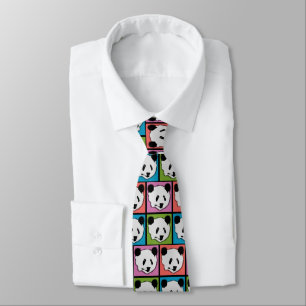 Four Giant Panda Bears Tie